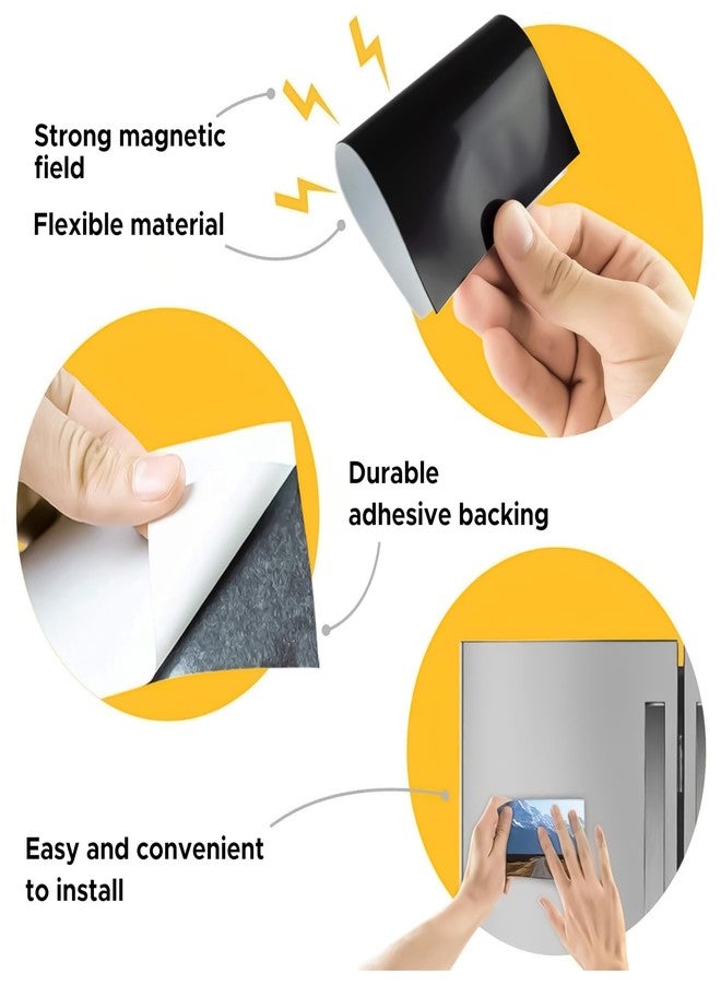 Akipi Flexible Magnetic Sheets (Pack of 6, 4x6 Inch, 0.5mm) | Self-Adhesive Peel & Stick Magnets for Photos, Crafts & DIY | Easy to Cut & Use - Image 4